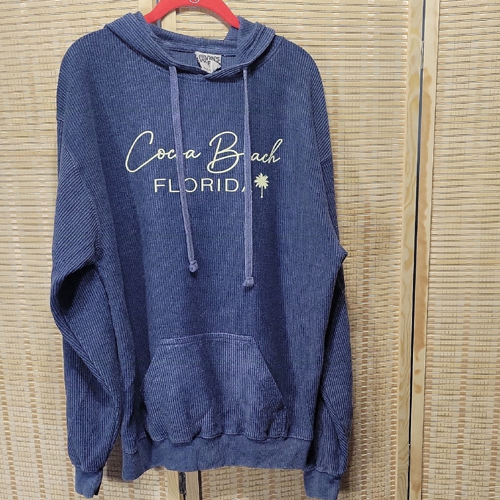 EUC Men's Alvin Island Cocoa Beach FL Hoodie - Blue - Size L